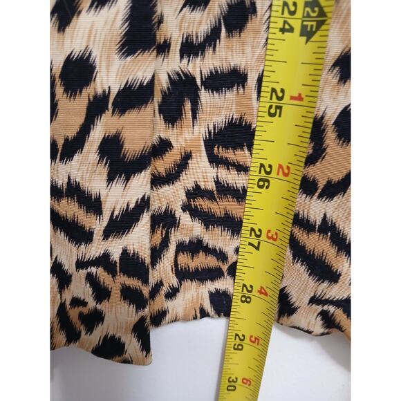 Leopard Blazer Power Jacket Sz 10 Animal Print Career Office Cocktail Luxe Punk - Picture 12 of 16